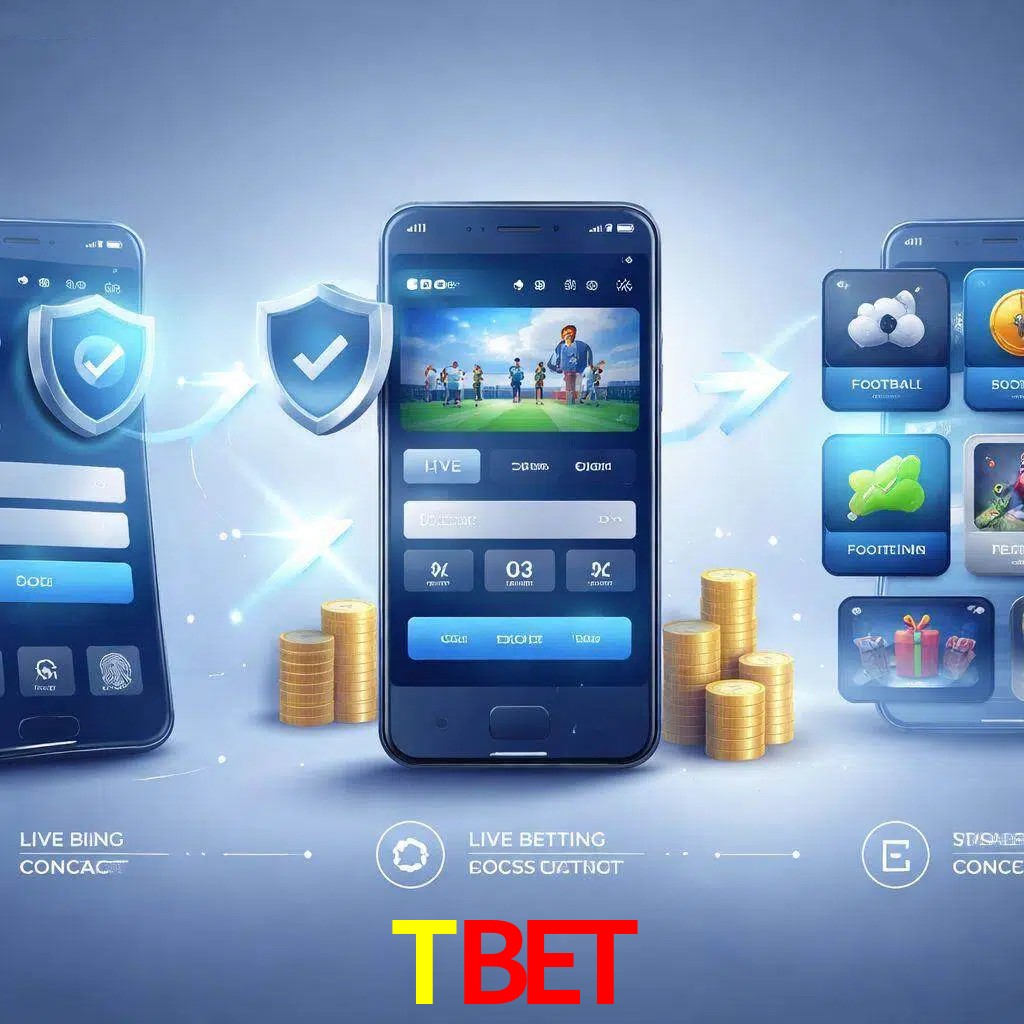 Pasos de acceso a la app TBET en pantalla de teléfono móvil